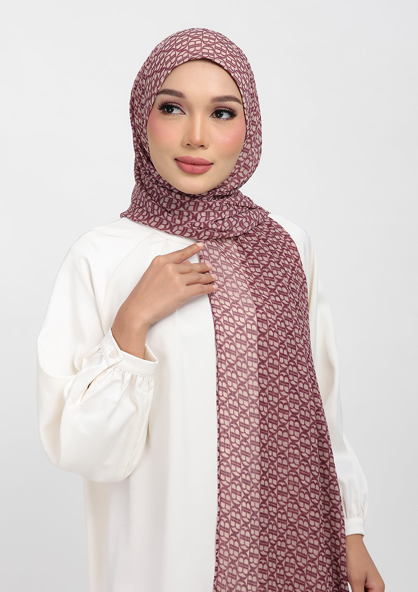 Maison B Burgundy - Instant Hijab With Inner
