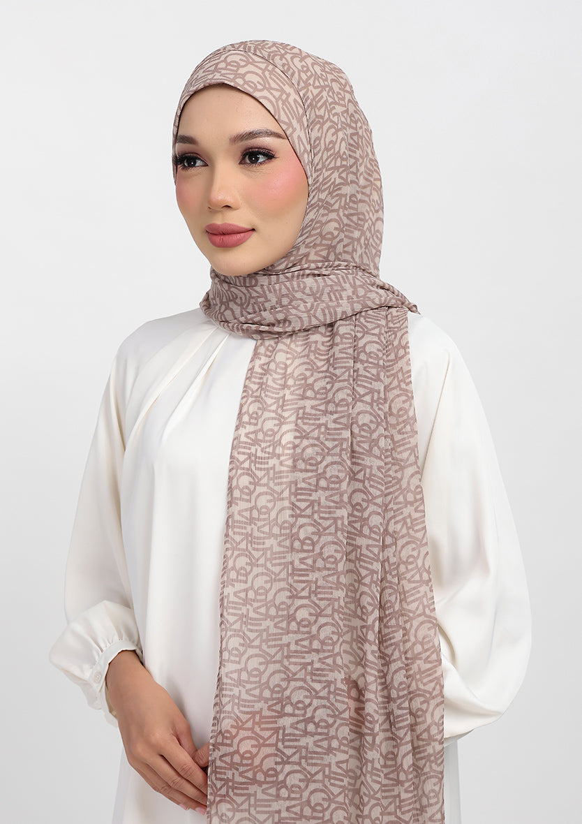 Bokitta Oblique Greige - Instant Hijab With Inner