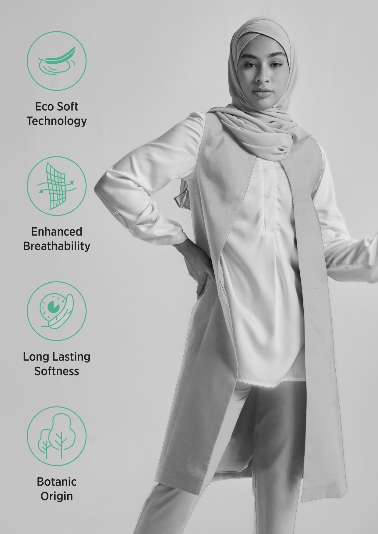 Longline Layering Vest in Tencel™