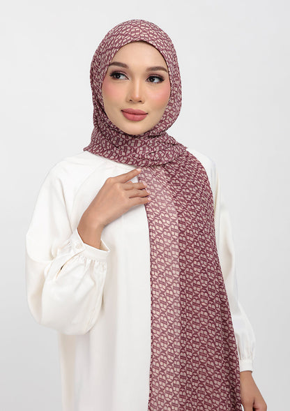 Maison B Burgundy - Instant Hijab With Inner
